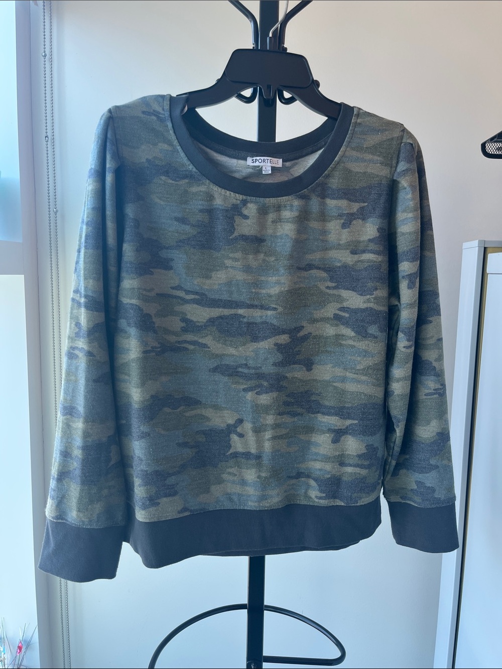 Sportelle Camouflage Crewneck in Green and Gray